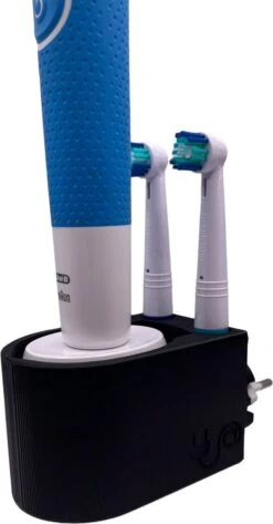 Plugware Oral-B Elektrische Tandenborstelhouder- Opzetborstelhouder - Zwart - Kabelloos Opladen - Badkamer Accessoires - Zonder Boren -Huishoudelijke Artikelen Verkoop 626x1200