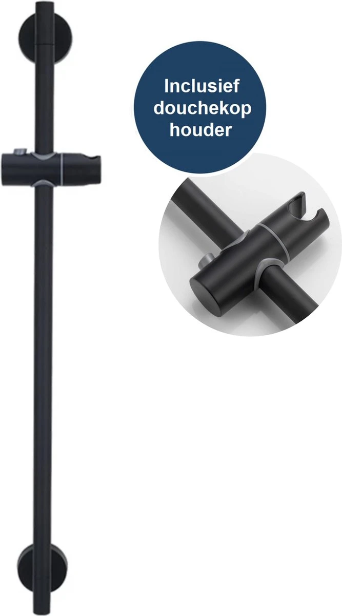 Moodcare® Glijstang - Douche Glijstang - 70 Cm - Mat Zwart - Zonder Boren 3 Moodcare® Glijstang - Douche Glijstang - 70 Cm - Mat Zwart - Zonder Boren
