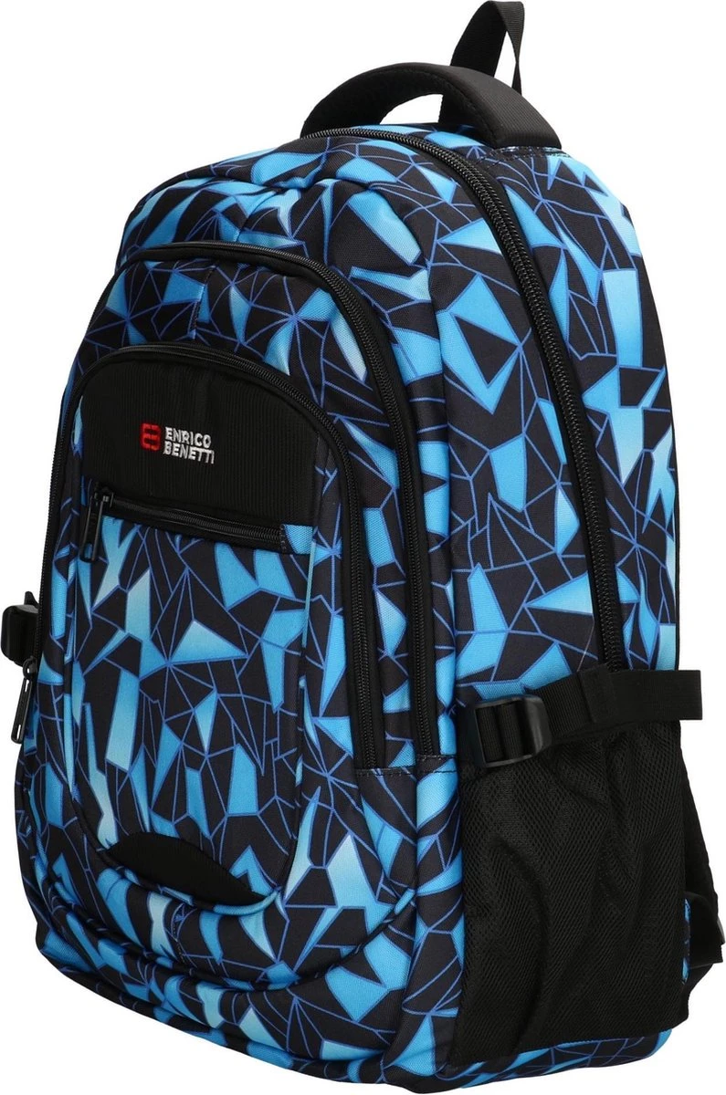 Enrico Benetti Santa Cruz Laptop Rugzak - Zwart/Aqua 5 Enrico Benetti Santa Cruz Laptop Rugzak - Zwart/Aqua - Afbeelding 3