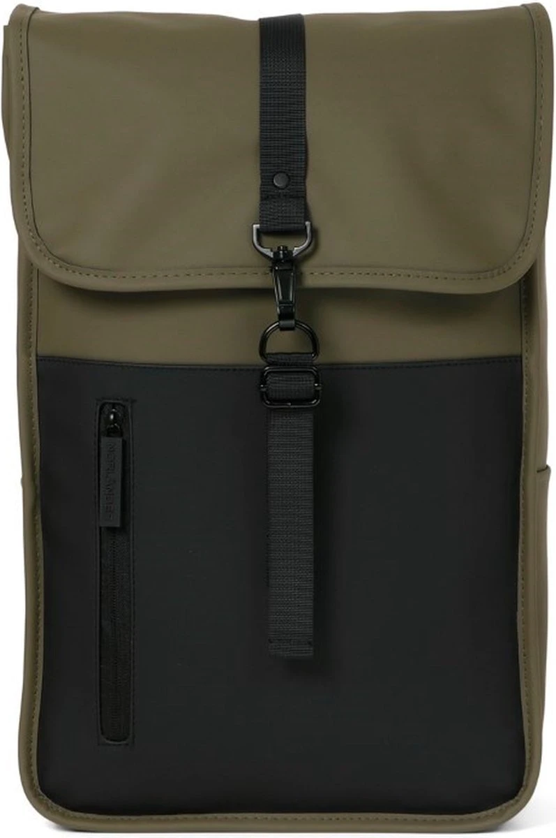 Norländer Dull PU Duo Rugtas - Met Laptopvak - Groen/Zwart 6 Norländer Dull PU Duo Rugtas - Met Laptopvak - Groen/Zwart - Afbeelding 4