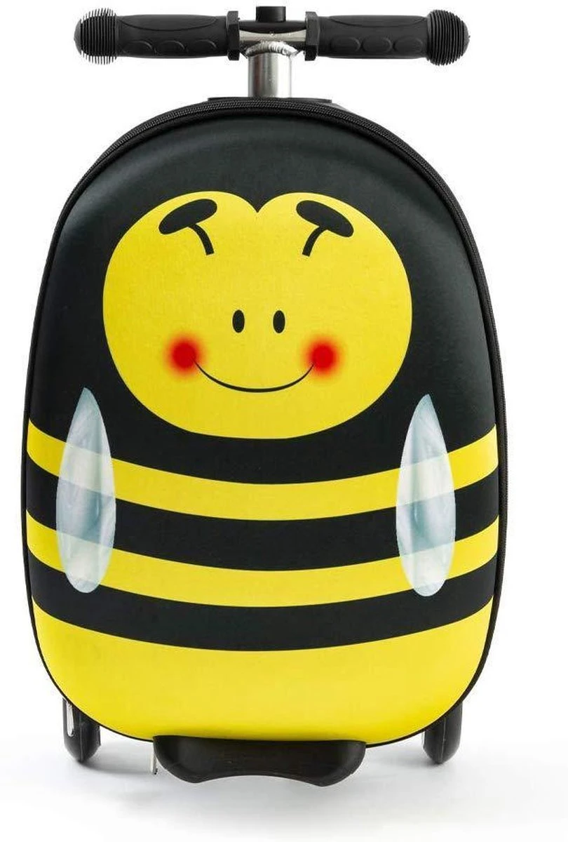 Rolkoffer Trolley Voor Kinderen | Geel | Trolley | Tas Kind | Bagagekoffer | Step Jongen | Vliegtuig Nekkussen | Step Met 3 Wielen | FDBW | Koffer Handbagage - 50 Kilo - Bouncy Box 40x20x25 Cm + Nekkussen Vliegtuig 8 Rolkoffer Trolley Voor Kinderen | Geel | Trolley | Tas Kind | Bagagekoffer | Step Jongen | Vliegtuig Nekkussen | Step Met 3 Wielen | FDBW | Koffer Handbagage - 50 Kilo - Bouncy Box 40x20x25 Cm + Nekkussen Vliegtuig - Afbeelding 6