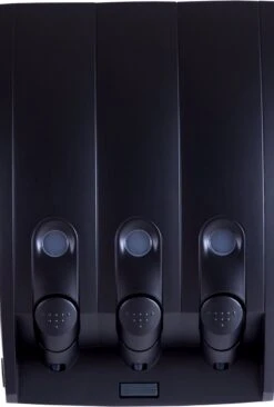 Aquathof, Zeepdispenser, Mat Zwart, 3 Kamer, 3 Reservoirs, 3x350ml, Hangend, Wandmontage -Huishoudelijke Artikelen Verkoop 810x1200