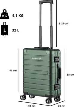 CarryOn ULD Handbagage - Luxe Aluminium Trolley 55cm - Dubbel TSA Slot - Dubbele Wielen - Groen 15 CarryOn ULD Handbagage - Luxe Aluminium Trolley 55cm - Dubbel TSA Slot - Dubbele Wielen - Groen -Huishoudelijke Artikelen Verkoop 828x1200 1