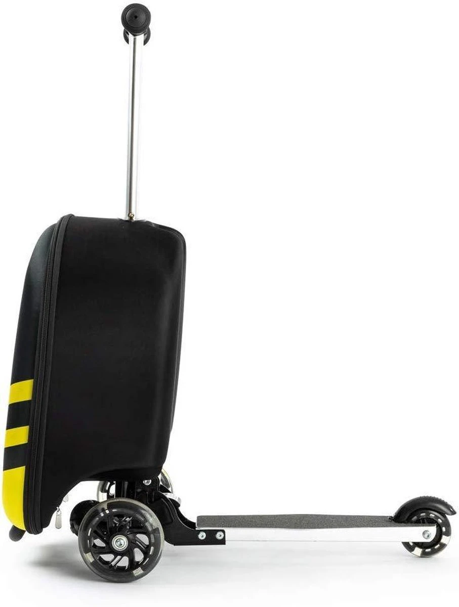 Rolkoffer Trolley Voor Kinderen | Geel | Trolley | Tas Kind | Bagagekoffer | Step Jongen | Vliegtuig Nekkussen | Step Met 3 Wielen | FDBW | Koffer Handbagage - 50 Kilo - Bouncy Box 40x20x25 Cm + Nekkussen Vliegtuig 7 Rolkoffer Trolley Voor Kinderen | Geel | Trolley | Tas Kind | Bagagekoffer | Step Jongen | Vliegtuig Nekkussen | Step Met 3 Wielen | FDBW | Koffer Handbagage - 50 Kilo - Bouncy Box 40x20x25 Cm + Nekkussen Vliegtuig - Afbeelding 5