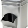 Merkloos 1x Zilver Vierkant Opbergblik/bewaarblik Met Dispenser 21 Cm - Zilveren Koffiecups/suikerklontjes Voorraadblikken - Voorraadbussen Met Dispenser
