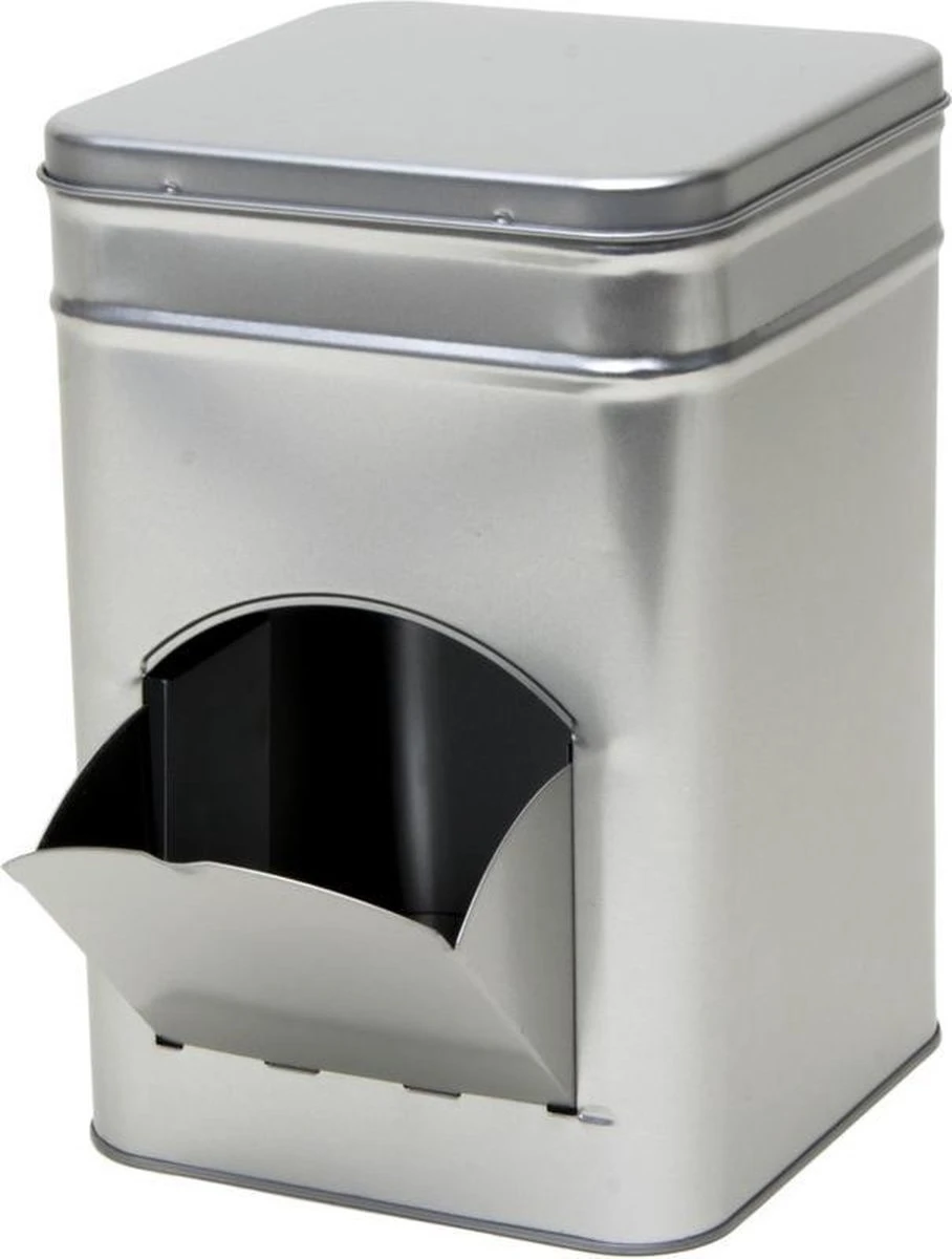 Merkloos 1x Zilver Vierkant Opbergblik/bewaarblik Met Dispenser 21 Cm - Zilveren Koffiecups/suikerklontjes Voorraadblikken - Voorraadbussen Met Dispenser 3 Merkloos 1x Zilver Vierkant Opbergblik/bewaarblik Met Dispenser 21 Cm - Zilveren Koffiecups/suikerklontjes Voorraadblikken - Voorraadbussen Met Dispenser