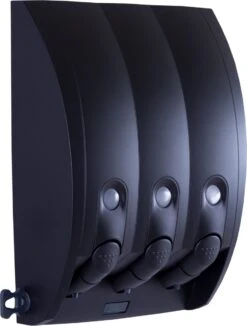 Aquathof, Zeepdispenser, Mat Zwart, 3 Kamer, 3 Reservoirs, 3x350ml, Hangend, Wandmontage -Huishoudelijke Artikelen Verkoop 908x1200