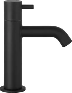 Merkloos Saqu Eurotrend Fonteinkraan - Hoog Model - Toiletkraan - Koudwaterkraan - Mat Zwart