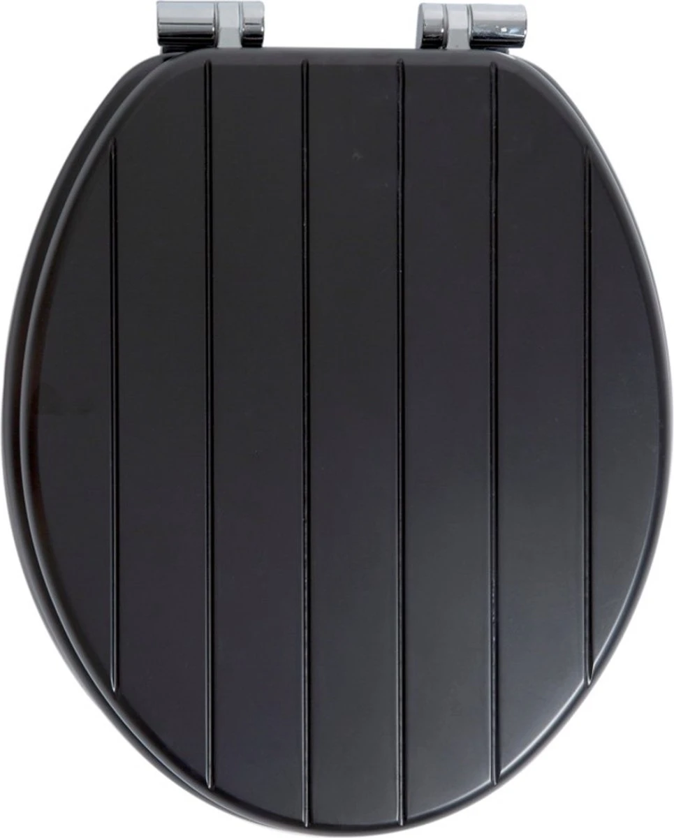 Aquavive Wc Bril - Nice - MDF - Zwart 3 Aquavive Wc Bril - Nice - MDF - Zwart