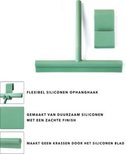 Douchewisser Groen Met Ophangsysteem- Badkamer Accessoires- Raamwisser- Trekker Douche- Silicone- 21cm X 16cm -Huishoudelijke Artikelen Verkoop 983x1200 1
